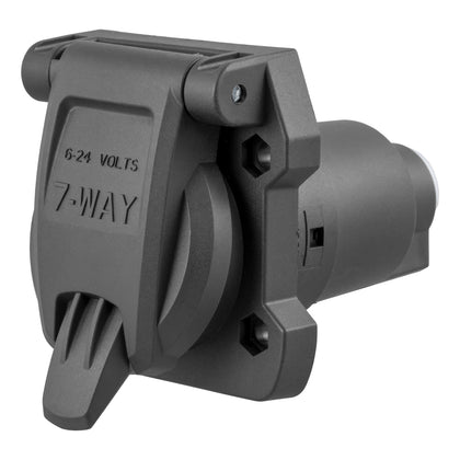 CURT 58155 Heavy-Duty 7-Way RV Blade Connector Socket