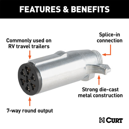 CURT 58161 7-Way Round Connector Plug