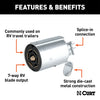 CURT 58190 7-Way RV Blade Connector Plug