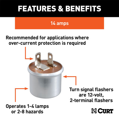 CURT 58310 Turn Signal Flasher