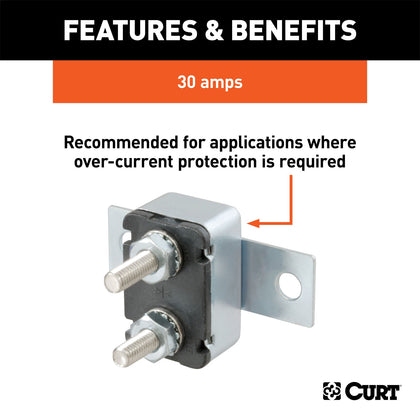 CURT 58361 Universal Circuit Breaker