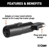 CURT 58414 4-Way Round To 4-Way Flat Wiring Adapter