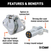 CURT 58671 4-Way Round Connector Plug and Socket