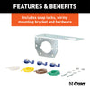 CURT 58677 4-Way Round Connector Plug And Socket Kit