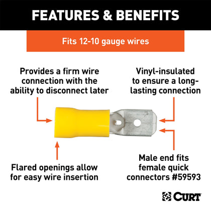 CURT 59433 Insulated Quick Connector