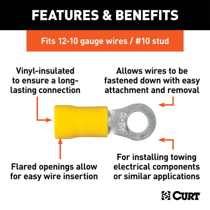 CURT 59531 Insulated Ring Terminal