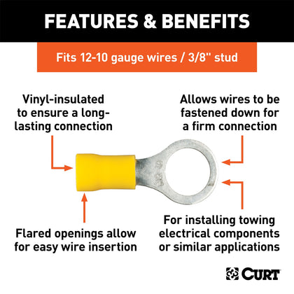 CURT 59538 Insulated Ring Terminal