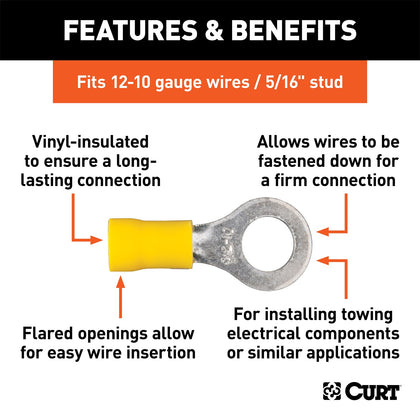 CURT 59556 Insulated Ring Terminal