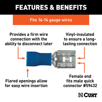 CURT 59592 Insulated Quick Connector