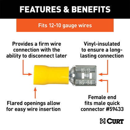 CURT 59593 Insulated Quick Connector