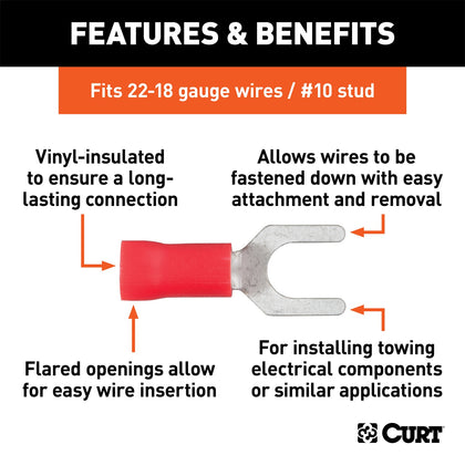 CURT 59611 Insulated Spade Terminal