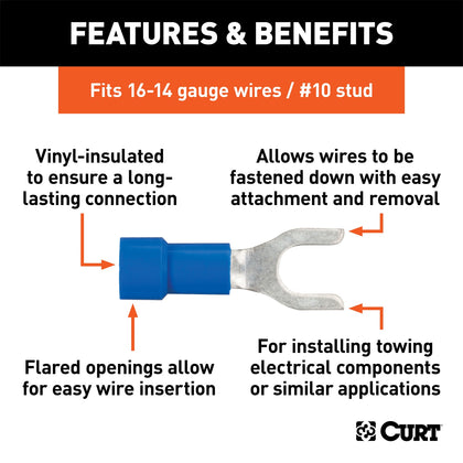 CURT 59621 Insulated Spade Terminal