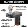 CURT 60602 Double Lock Gooseneck Extension Ball