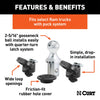 CURT 60618 Factory-Style Gooseneck Ball And Safety Chain Anchor Kit