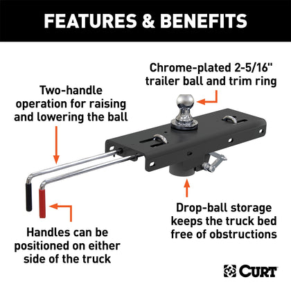 CURT 60640 Quick Goose 2 Gooseneck Hitch