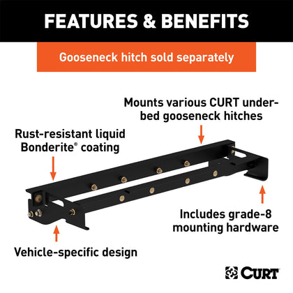 CURT 60641 600 Series Install Kit Gooseneck Hitch Fits 04-13 F-150