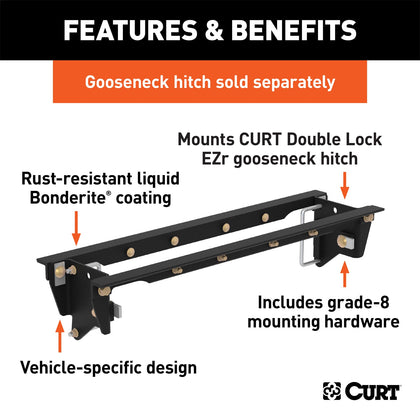 CURT 60647 Under-Bed Double Lock Gooseneck Install Kit