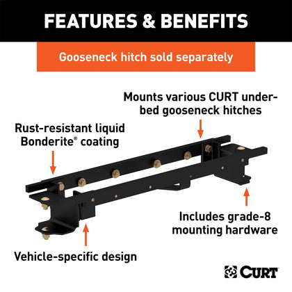 CURT 60667 600 Series Install Kit Gooseneck Hitch Fits 07-21 Tundra