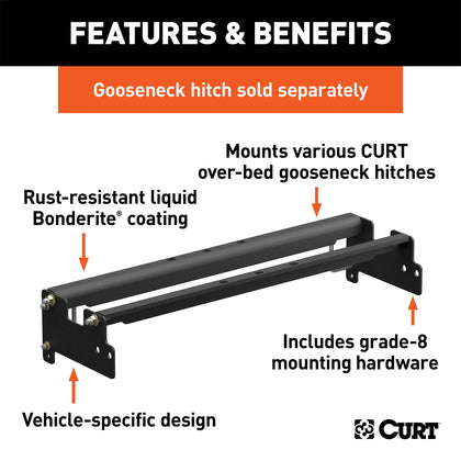 CURT 61331 Gooseneck Hitch Folding Ball Install Kit