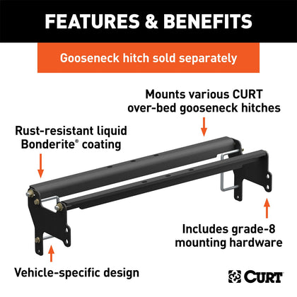 CURT 61341 Gooseneck Hitch Folding Ball Install Kit