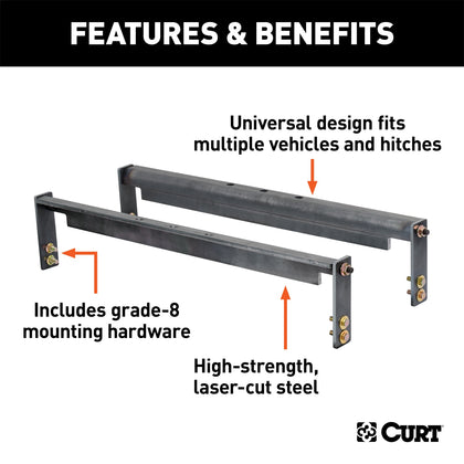 CURT 61502 Gooseneck Hitch Universal Rail Kit