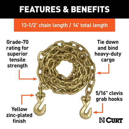 CURT 80305 Transport Binder Safety Chain Assembly