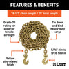 CURT 80307 Transport Binder Safety Chain Assembly
