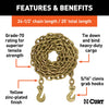 CURT 80308 Transport Binder Safety Chain Assembly