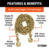 CURT 80310 Transport Binder Safety Chain Assembly