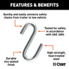 CURT 81260 Class I Certified S-Hook
