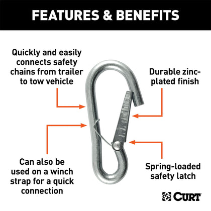 CURT 81261 Class I S-Hook w/Safety Latch