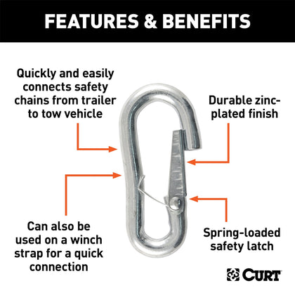 CURT 81271 Class III S-Hook w/Safety Latch