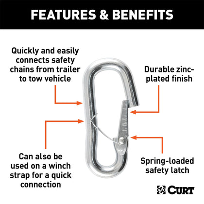 CURT 81281 Class III S-Hook w/Safety Latch