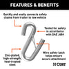 CURT 81830 Class IV S-Hook w/Wire Latch