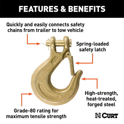 CURT 81970 Class V Clevis Safety Latch Hook