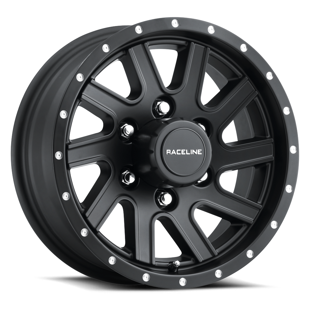 Raceline Wheels 820M Twisted 16X6 8X6.5 Matte Black W/ Milled Rivet Holes