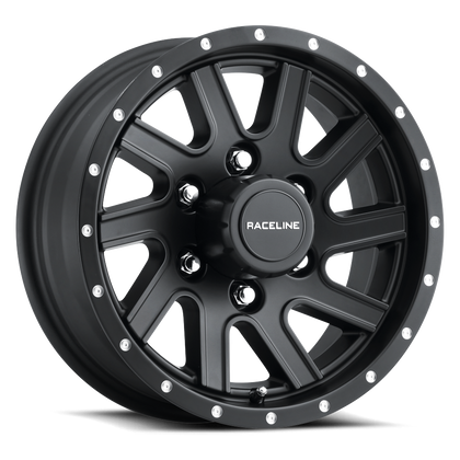 Raceline Wheels 820M Twisted 16X6 8X6.5 Matte Black W/ Milled Rivet Holes