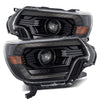 Halogen Projector Headlight Lamp PRO For 12-15 Toyota Tacoma Alpha Black Housing