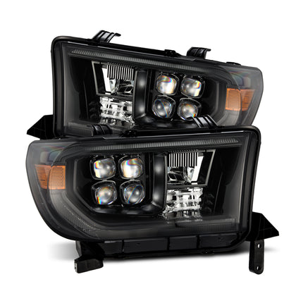 AlphaRex (NOVA-Series) 2007-2013 Toyota Tundra LED Projector Headlights  - Alpha Black (G2 Sequential with upgraded DRL)