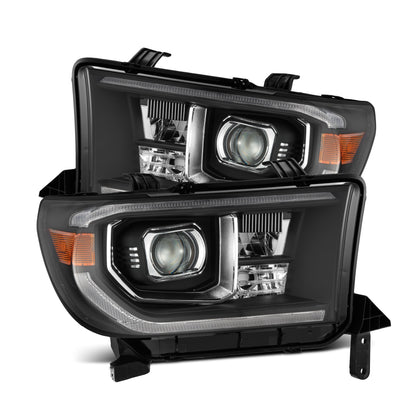 AlphaRex (LUXX-Series) 2007-2013 Toyota Tundra LED Projector Headlights  - Black (G2 Sequential with upgraded DRL)