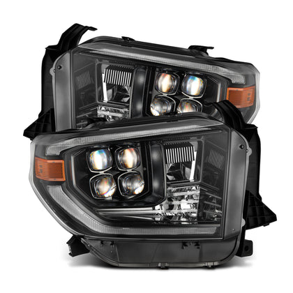 AlphaRex (Nova-Series) 2014-2021 Toyota Tundra LED Projector Headlights - Alpha Black (G2 Sequential with upgraded DRL)
