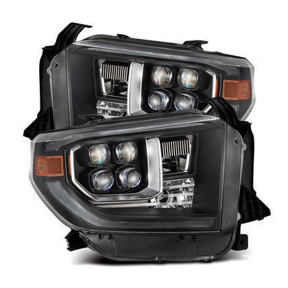 AlphaRex (Nova-Series) 2014-2021 Toyota Tundra LED Projector Headlights - Black (G2 Sequential with upgraded DRL)