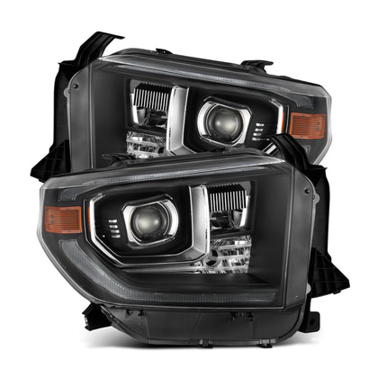 AlphaRex (LUXX-Series) 2014-2021 Toyota Tundra LED Projector Headlights - Black (G2 Sequential with upgraded DRL)