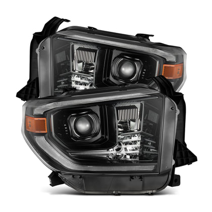 AlphaRex (Pro-Series) 2014-2021 Toyota Tundra Projector Headlights - Alpha Black (G2 Sequential with upgraded DRL)