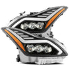 LED Projector Headlights Lamps Nova For Infiniti 08-13 G37 14-15 Q60 Coupe Black - Sequential