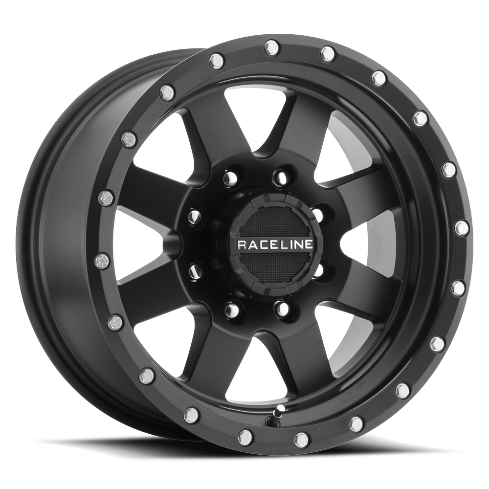 Raceline Wheels 935B Defender Trailer Black 14X6 5X4.5
