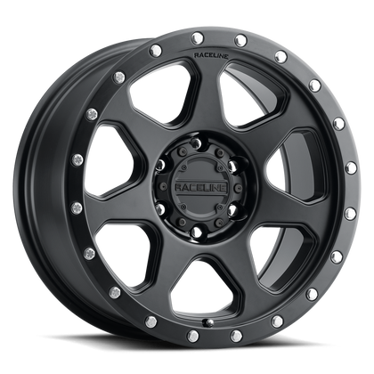 Raceline Wheels 949B 7X Satin Black 17X8.5 5X139.7 +18mm