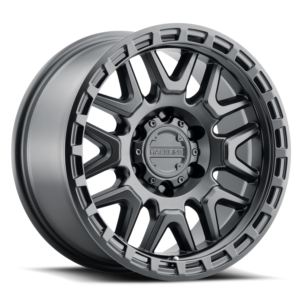 Raceline Wheels 953B Krank Satin Black 17X8.5 6X139.7 +18mm