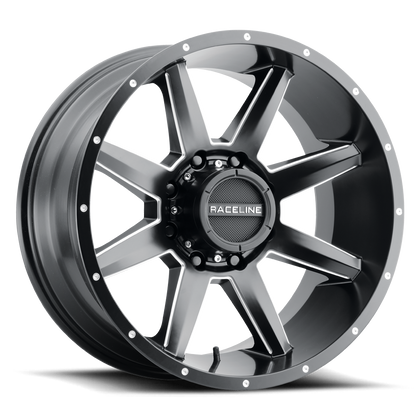 Raceline Wheels 954M Stryker Satin Black Milled 20X10 6X139.7 -19mm