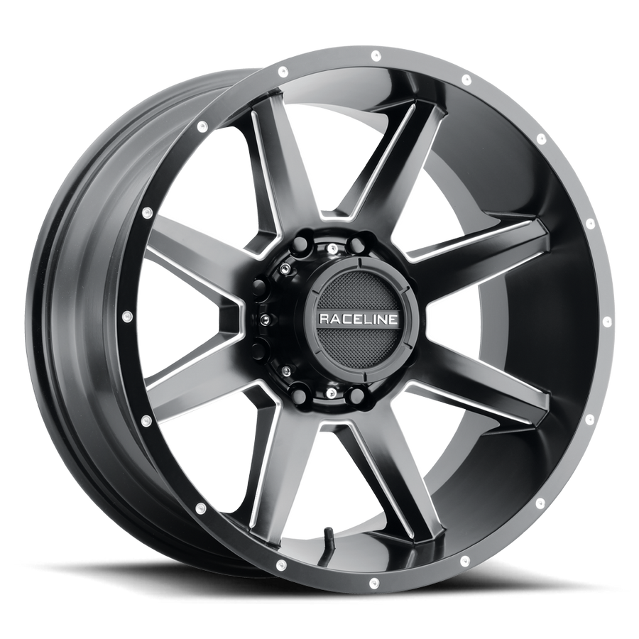 Raceline Wheels 954M Stryker Satin Black Milled 17X8.5 8X165.1 0mm